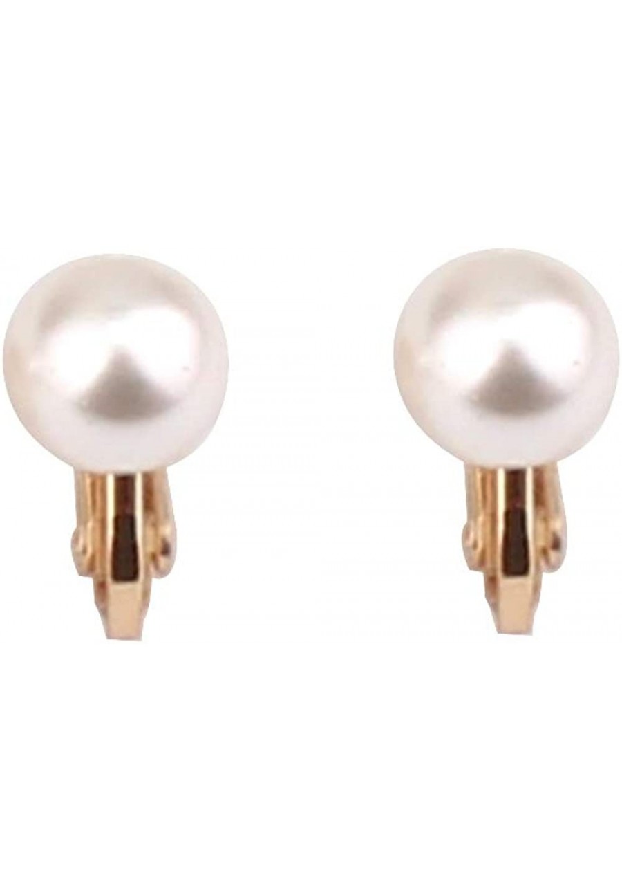 Briadl Wedding Clip Earrings No Pierced Silver/Gold Plated Charm Jewelry Pearl earrings $12.82 Clip-Ons