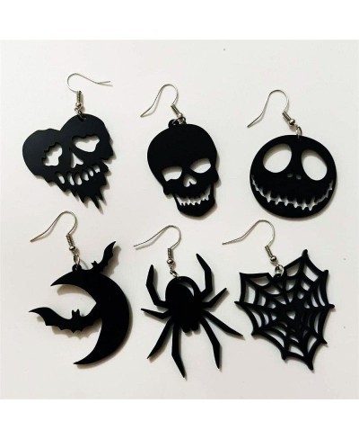 Halloween Creative Novelty Earrings Home Mini Gadgets Drop Earrings Gold Silver Skeleton Dangle Earrings Metal Horror Skull D...