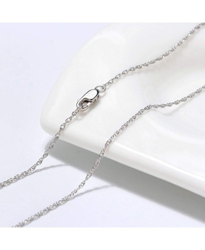 925 Sterling Silver 1.5MM Twisted Rope Diamond-Cut Link Chain Necklace with Rhodium Plating. Necklace Made in Italy (16 18 20...