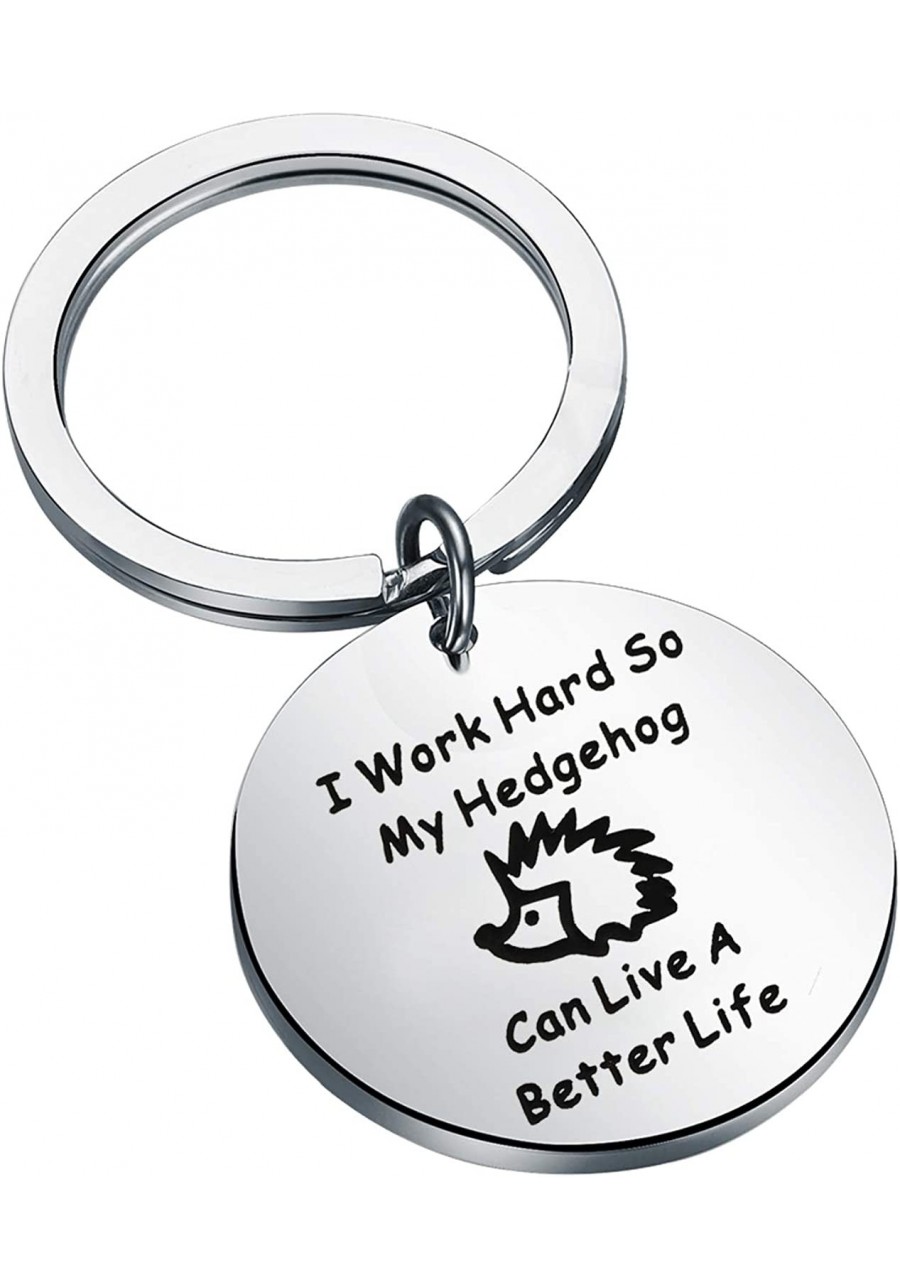 Hedgehog Lover Gift My Hedgehog Can Live A Better Life Keychain $16.53 Pendants & Coins