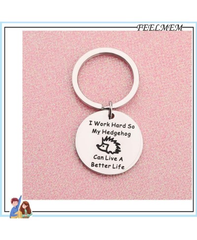 Hedgehog Lover Gift My Hedgehog Can Live A Better Life Keychain $16.53 Pendants & Coins