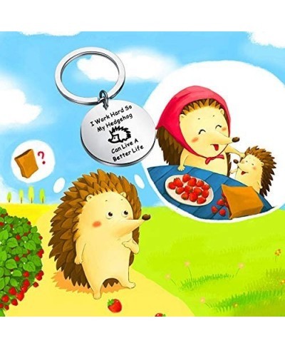 Hedgehog Lover Gift My Hedgehog Can Live A Better Life Keychain $16.53 Pendants & Coins