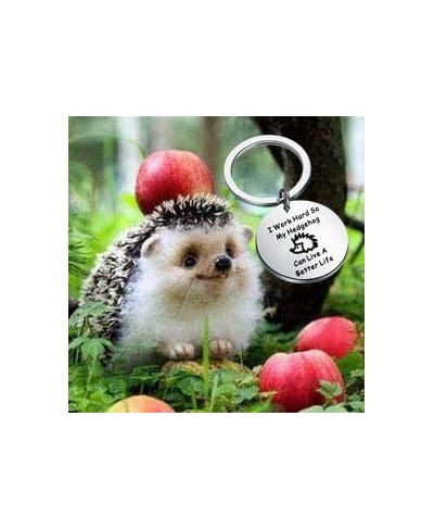 Hedgehog Lover Gift My Hedgehog Can Live A Better Life Keychain $16.53 Pendants & Coins