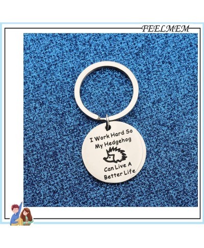 Hedgehog Lover Gift My Hedgehog Can Live A Better Life Keychain $16.53 Pendants & Coins