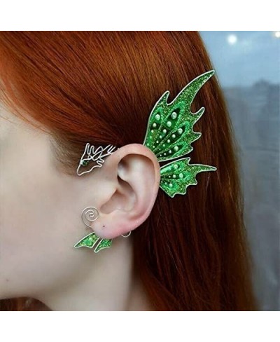 Ear Sleeve Pendant Without Perforation Exquisite Fairy Tale Iridescent Butterfly Wings Elf Wings Earrings Ear Clips Ear Cuff ...