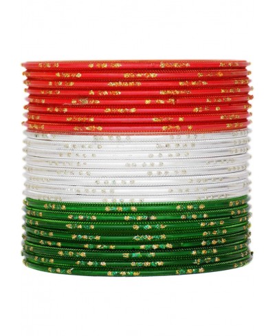 Indian Bangles Set for Womens & Girls Traditional Indian Jewelry Bangles Set Tricolor Indian Flag Bangles Set of 24 Bangles $...