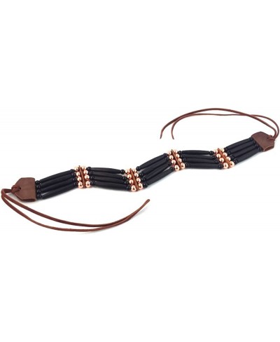 Handmade Black Traditional 4 Row Buffalo Bone Hairpipe Tribal Choker Necklace $36.93 Chokers