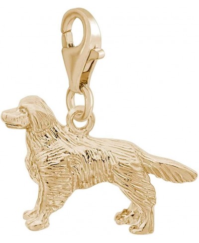 Golden Retriever Charm with Lobster Clasp Gold Plated Silver $26.00 Charms & Charm Bracelets