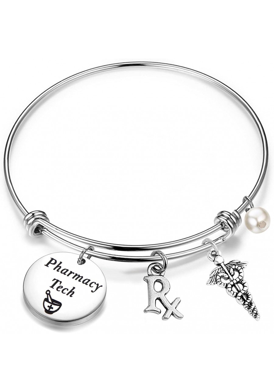 Pharmacy Tech Gift Pharmacy Technician Bracelet Expandable Wire Bangle RX Jewelry Gift for Pharmacist $11.11 Bangle