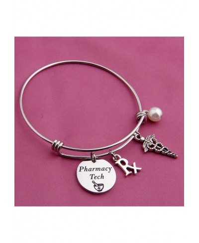 Pharmacy Tech Gift Pharmacy Technician Bracelet Expandable Wire Bangle RX Jewelry Gift for Pharmacist $11.11 Bangle