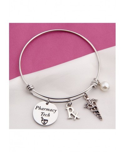 Pharmacy Tech Gift Pharmacy Technician Bracelet Expandable Wire Bangle RX Jewelry Gift for Pharmacist $11.11 Bangle