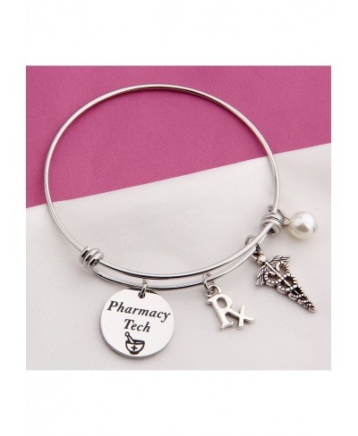 Pharmacy Tech Gift Pharmacy Technician Bracelet Expandable Wire Bangle RX Jewelry Gift for Pharmacist $11.11 Bangle