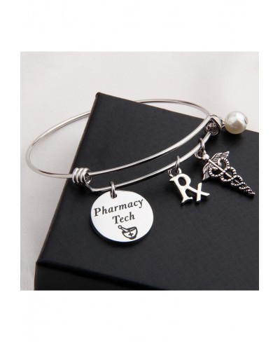 Pharmacy Tech Gift Pharmacy Technician Bracelet Expandable Wire Bangle RX Jewelry Gift for Pharmacist $11.11 Bangle