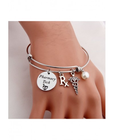 Pharmacy Tech Gift Pharmacy Technician Bracelet Expandable Wire Bangle RX Jewelry Gift for Pharmacist $11.11 Bangle