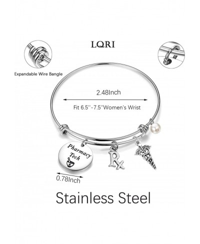 Pharmacy Tech Gift Pharmacy Technician Bracelet Expandable Wire Bangle RX Jewelry Gift for Pharmacist $11.11 Bangle