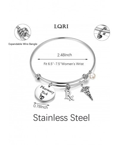 Pharmacy Tech Gift Pharmacy Technician Bracelet Expandable Wire Bangle RX Jewelry Gift for Pharmacist $11.11 Bangle