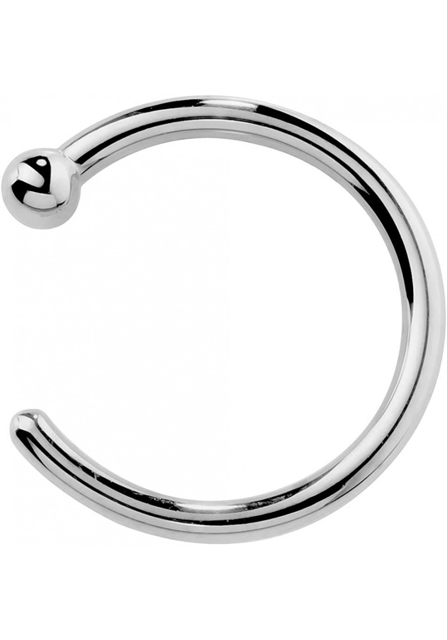 Solid 14K Gold Tiny Nose Ring Hoop - Yellow White Rose - 20 Gauge 1/4" Diameter $33.17 Piercing Jewelry