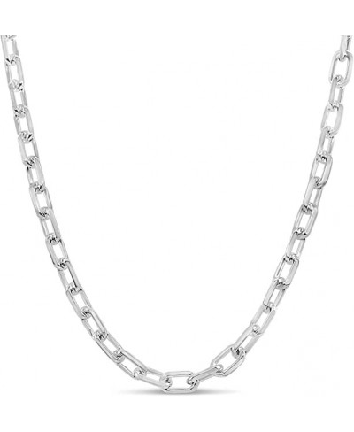 Silver Anchor Link Chain Necklace 925 Sterling Silver Reflective Surface Hypoallergenic Comfortable Unisex $11.80 Chains