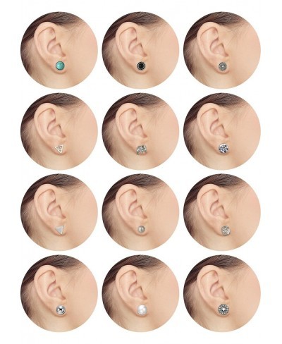 27 Pairs Multiple Stud Earrings Set Cute Vintage Earrings for Girls Women Men $10.37 Stud