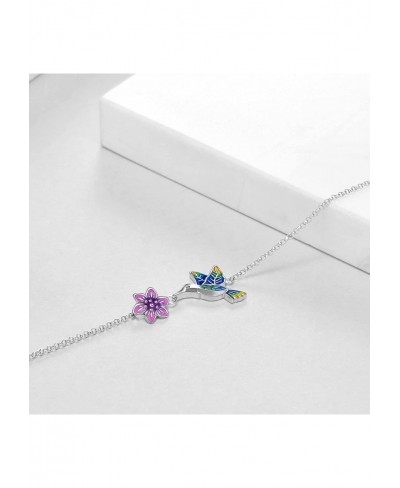 Hummingbird Anklet for Women Girls Sterling Silver Hummingbird and Daisy Flower Ankle Bracelets Link Chain Anklets $33.91 Ank...