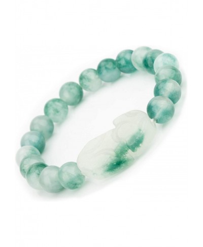 Jade Bracelet For Women Men Lucky Charm 10mm Bead Bracelet with Pi Xiu/Pi Yao Attract Wealth and Good Luck Dark Green $22.48 ...