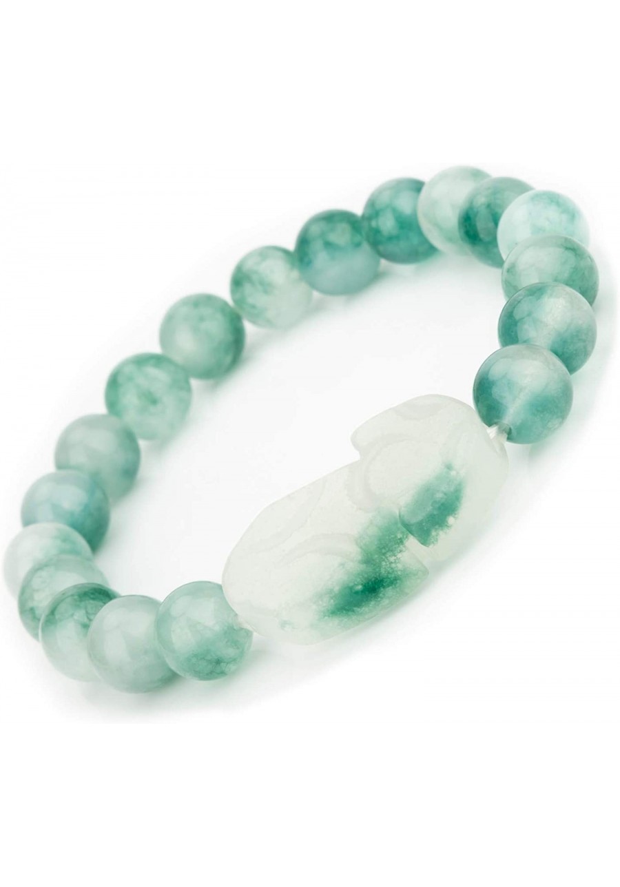 Jade Bracelet For Women Men Lucky Charm 10mm Bead Bracelet with Pi Xiu/Pi Yao Attract Wealth and Good Luck Dark Green $22.48 ...