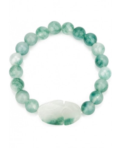 Jade Bracelet For Women Men Lucky Charm 10mm Bead Bracelet with Pi Xiu/Pi Yao Attract Wealth and Good Luck Dark Green $22.48 ...