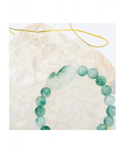 Jade Bracelet For Women Men Lucky Charm 10mm Bead Bracelet with Pi Xiu/Pi Yao Attract Wealth and Good Luck Dark Green $22.48 ...