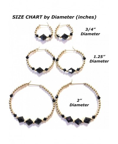 14Kt Small Gold Filled Beaded Hoop Earrings"Choose your Birthstone Crystals" $23.94 Hoop