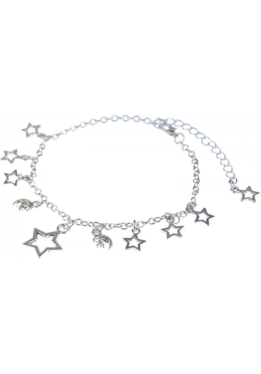 Sun Moon Stars Anklet Silver Star Girls Women Summer $39.24 Anklets