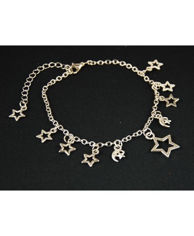 Sun Moon Stars Anklet Silver Star Girls Women Summer $39.24 Anklets