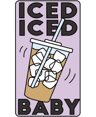 Iced Iced Baby Iced Coffee Rectangle Enamel Lapel Pin $12.93 Brooches & Pins