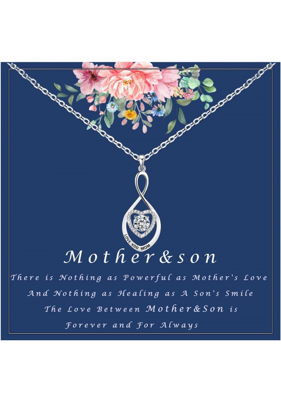 Mother's Day Gifts Infinity Heart Necklace for Women gifts for Mom/Grandma/Nana/Aunt $16.53 Pendant Necklaces