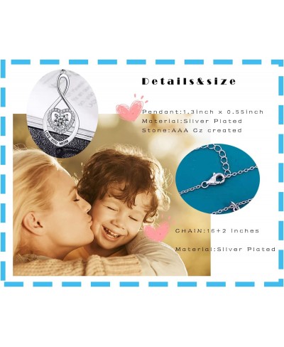 Mother's Day Gifts Infinity Heart Necklace for Women gifts for Mom/Grandma/Nana/Aunt $16.53 Pendant Necklaces