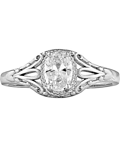 Clarissa - 1.0ct Oval-Cut Russian Ice on Fire CZ Engagement Promise Ring 925 Silver 3191 $19.18 Engagement Rings