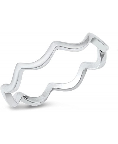 Sterling Silver Wave Ring $10.88 Bands