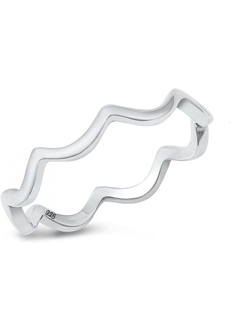 Sterling Silver Wave Ring $10.88 Bands