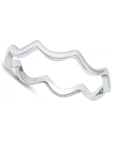 Sterling Silver Wave Ring $10.88 Bands