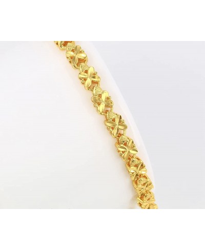 24 K Yellow Gold Plated Bracelet For Women Big Girls Medium $14.74 Link