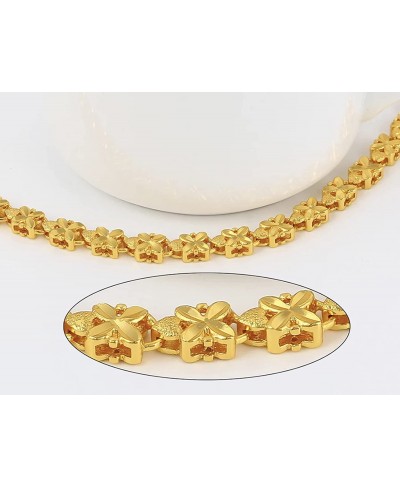 24 K Yellow Gold Plated Bracelet For Women Big Girls Medium $14.74 Link