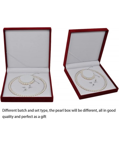 Freshwater Cultured Round Pearl Set 7-9mm Necklace Bracelet and Earrings with 925 Sterling Silver Women Gifts $31.25 Jewelry ...