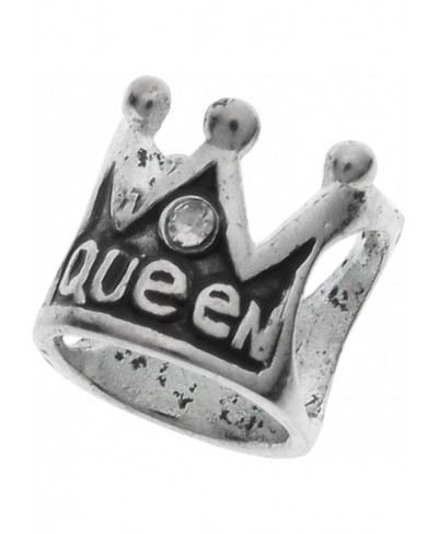 925 Sterling Silver Queen Crown CZ Bead For European Charm Bracelets $14.96 Charms & Charm Bracelets