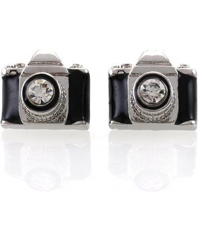 Retro Black Miniature Camera Photographer Earrings Stud Post Fashion Jewelry $11.60 Stud