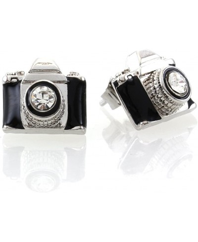 Retro Black Miniature Camera Photographer Earrings Stud Post Fashion Jewelry $11.60 Stud