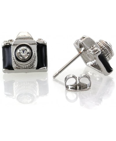 Retro Black Miniature Camera Photographer Earrings Stud Post Fashion Jewelry $11.60 Stud