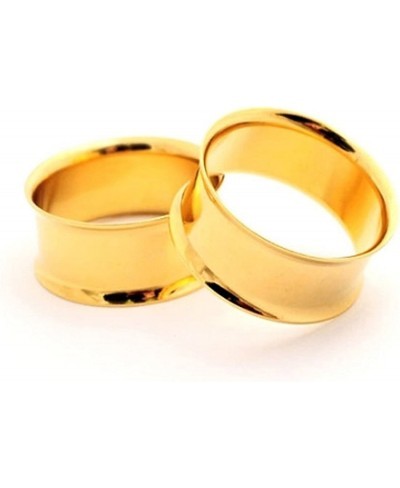 Gold Steel Double Flare Tunnels - 1-1/4 Inch - 32mm - Sold As a Pair $12.06 Piercing Jewelry