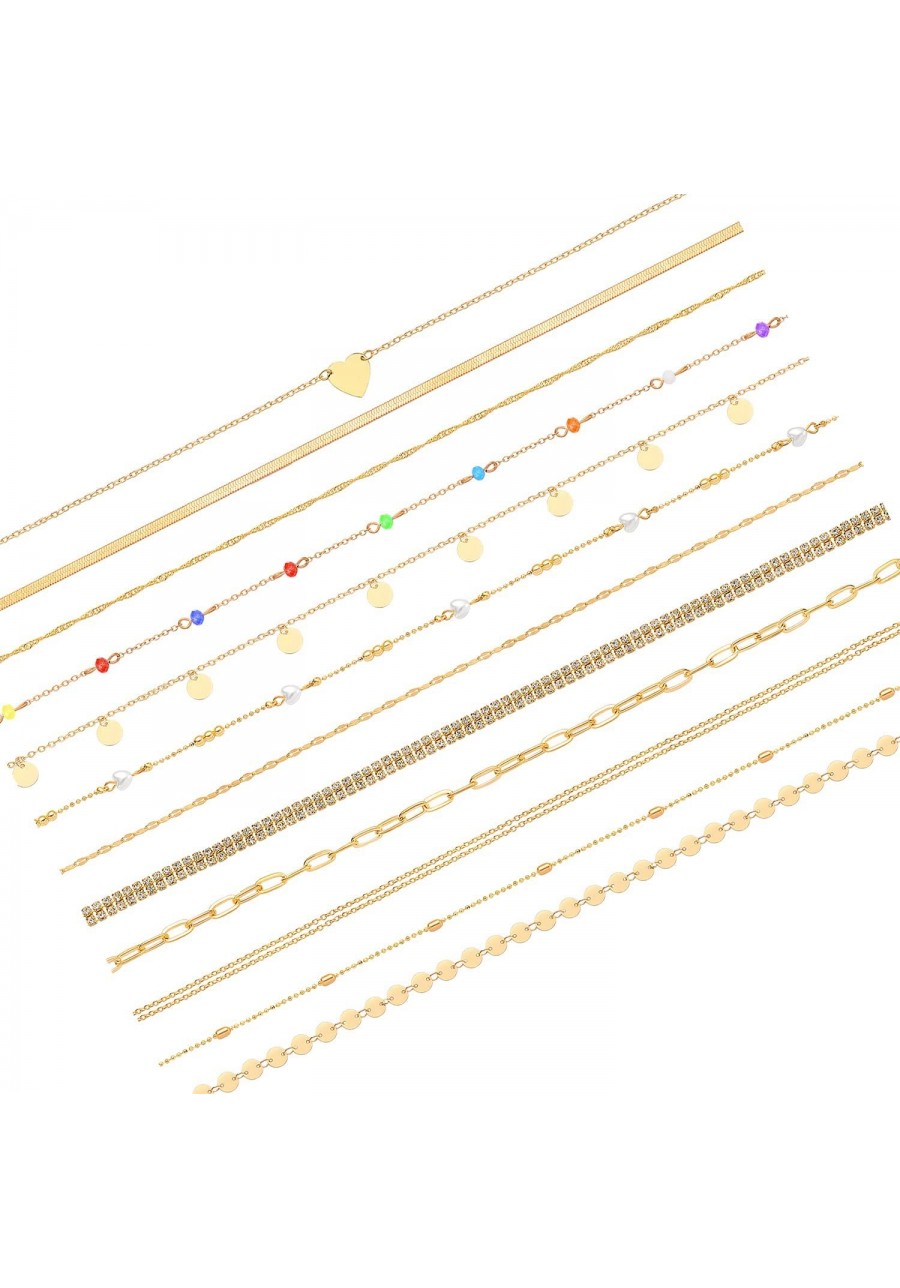 12Pcs Beach Bikini Belly Chain Jewelry for Women Rhinestone Beads Waist Chain Sexy Gold Body Chain Jewelry for Summer $19.94 ...