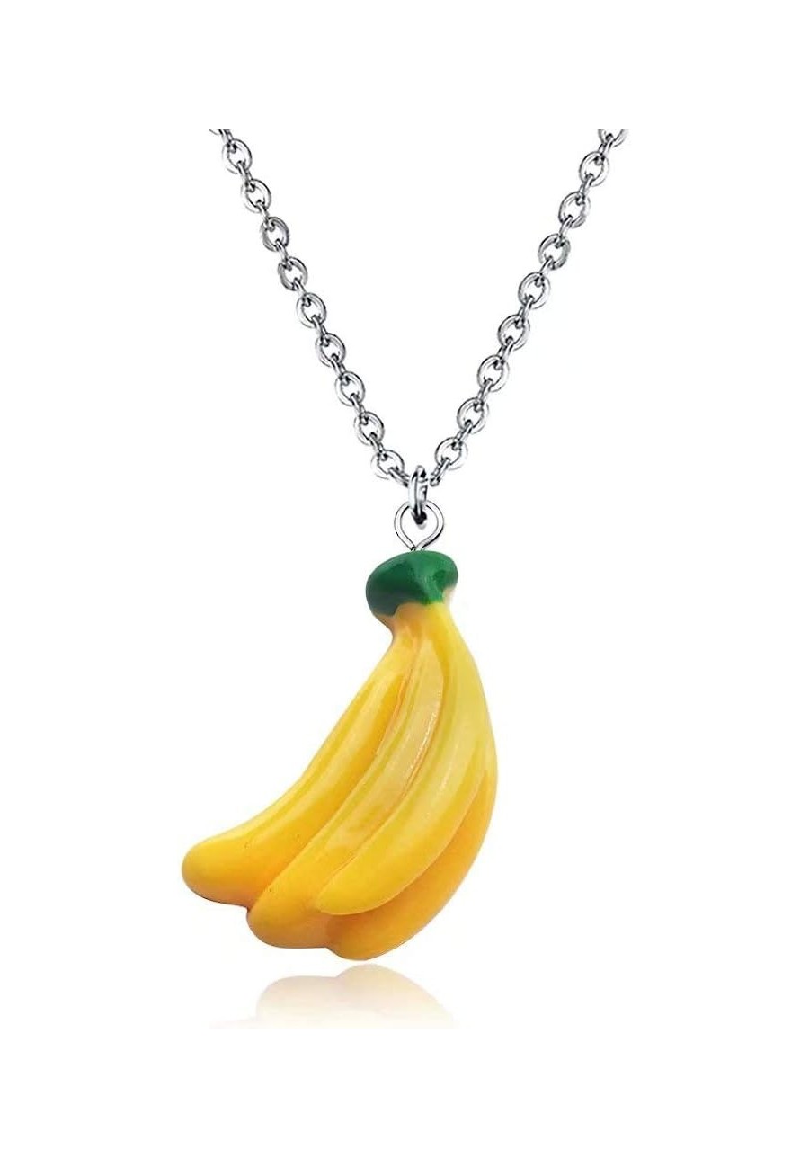 1 Pair Fruit Pie Style Earrings Banana Pineapple Dangle Earrings for Women $6.88 Pendant Necklaces