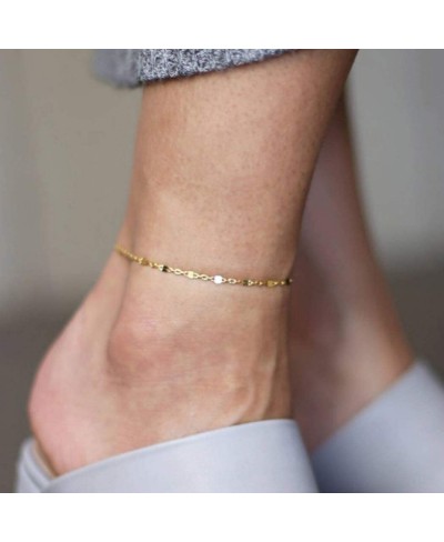 Boho Turquoise Anklets Chain Silver Beach Bead Foot Bracelets Jewelry for Women and Girls (Gold 3) $9.55 Anklets