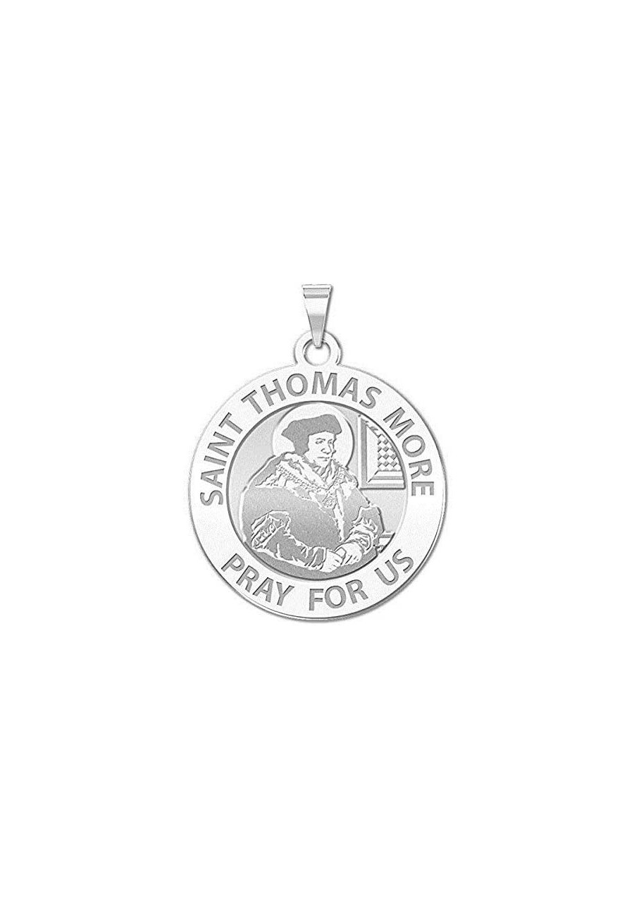 Saint Thomas More Religious Medal - 3/4 Inch Size of a Nickel -Sterling Silver $45.81 Pendants & Coins